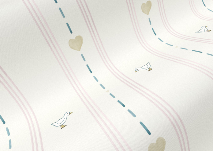 Puddle Down, Duck Stripe Dollymix - Roller Blind - Image 4